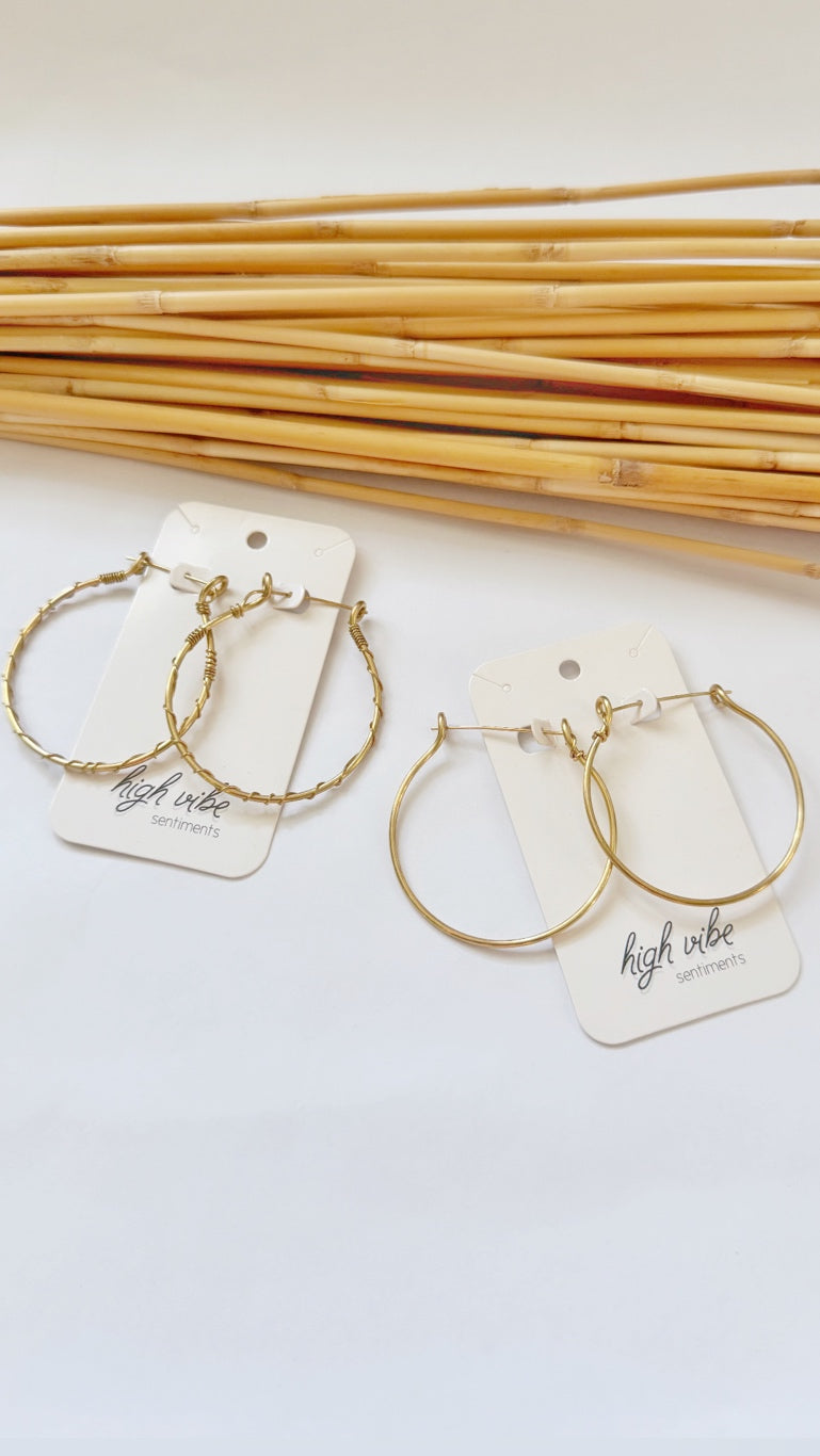 Brass Hoops (styles vary)