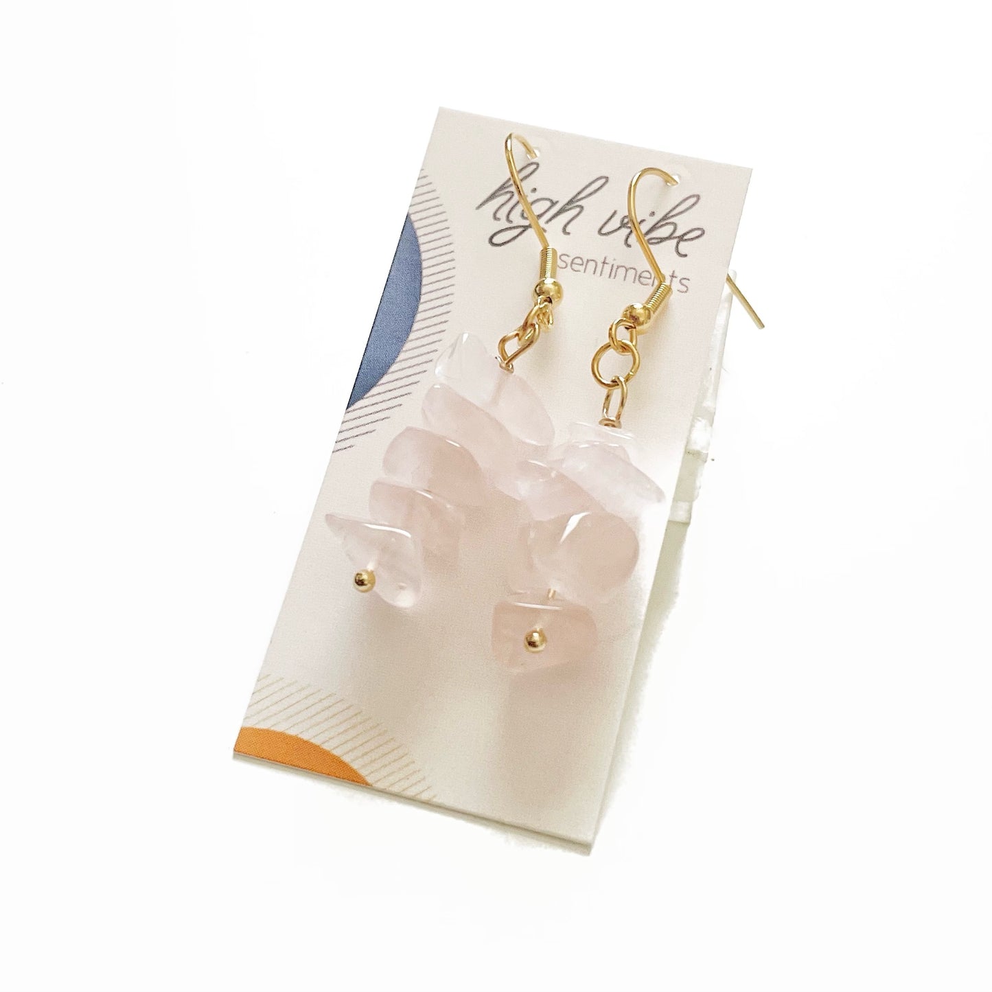Rose Quartz Chip Dangles