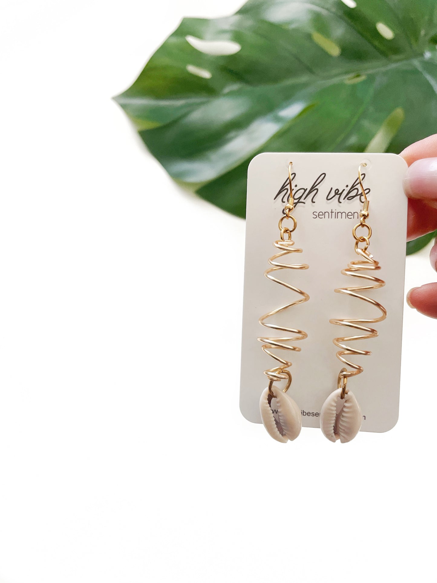 Spiral Cowrie Dangles