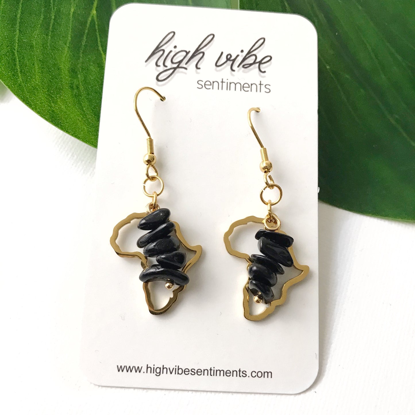 High Vibe Sentiments, Protect Mother Africa Dangles