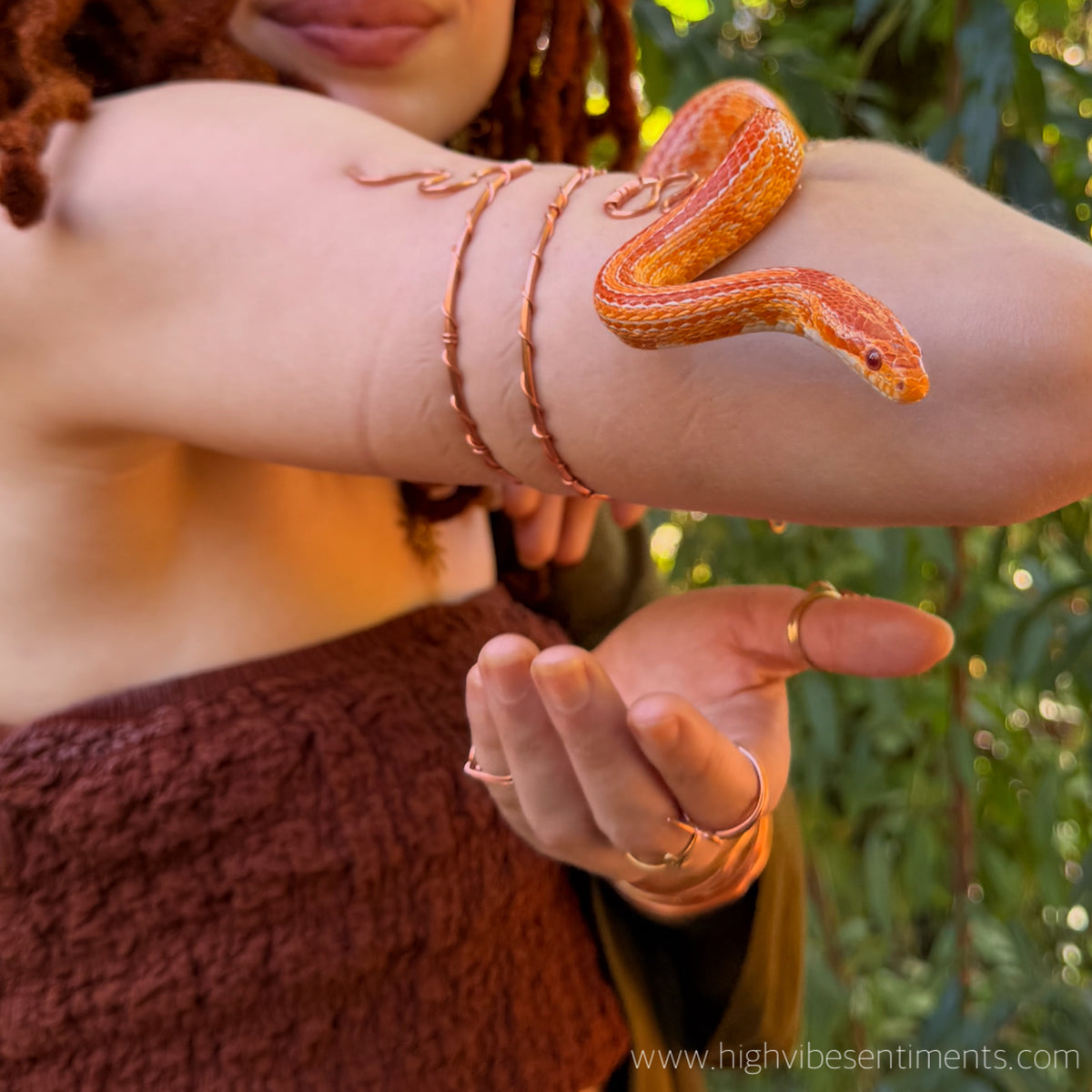 Wire Wrapped Snake Arm Cuff