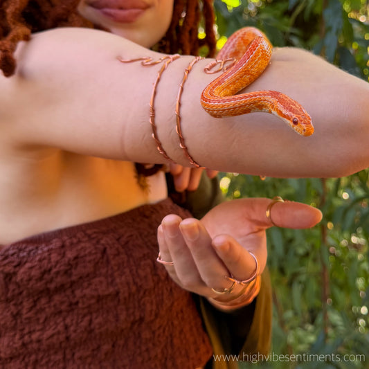 Wire Wrapped Snake Arm Cuff