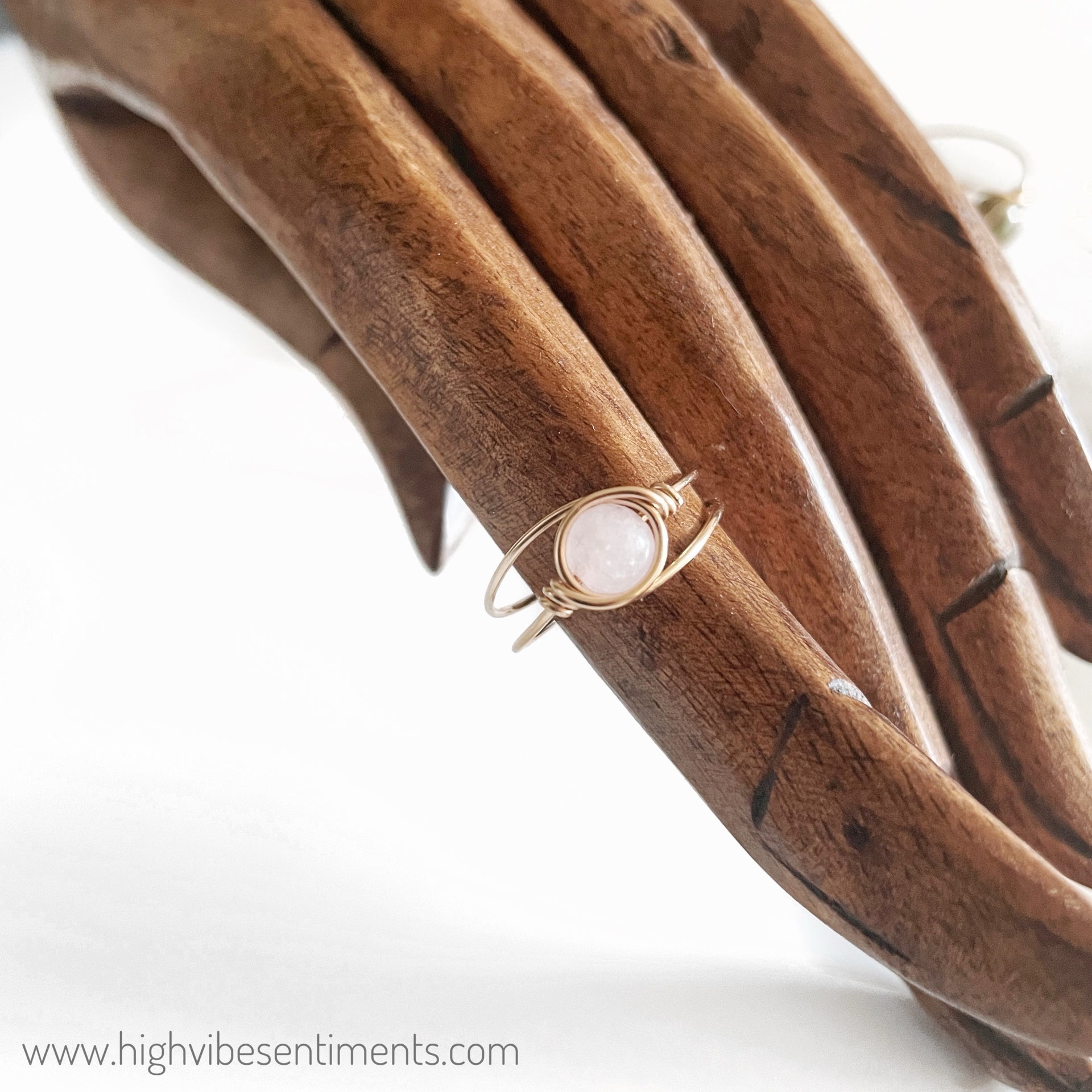 FINGERINSPIRE 6 stuks Verstelbare gouden Wire Wrapped Ringen Helende
