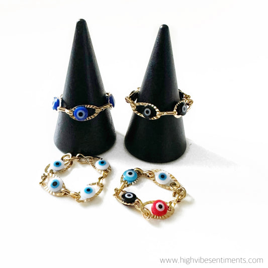 Evil Eye Chain Ring (styles vary)