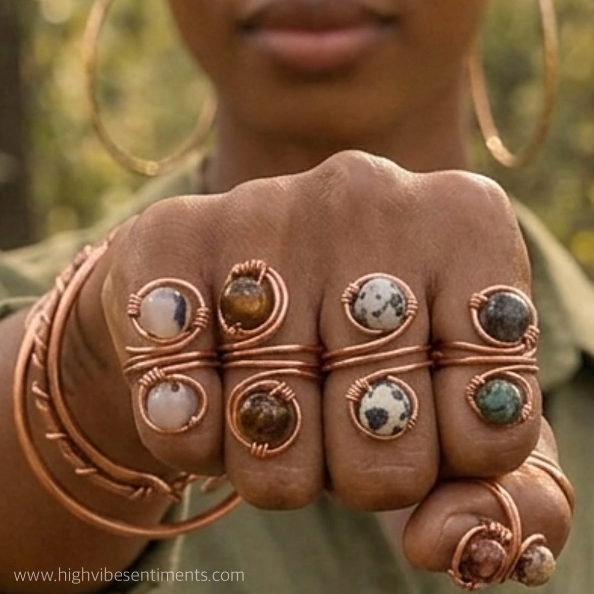 Double Stone Wrap Rings