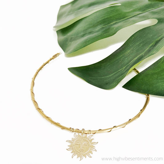 Brass Choker- Sun