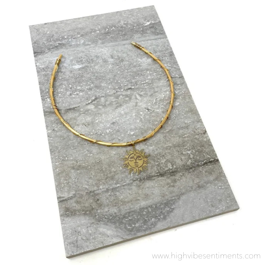Brass Choker- Sun