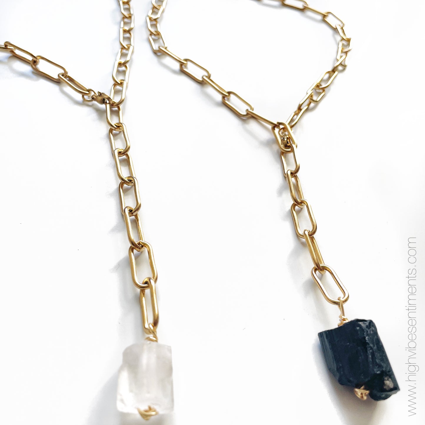 Lariat Gemstone Necklace (options vary)