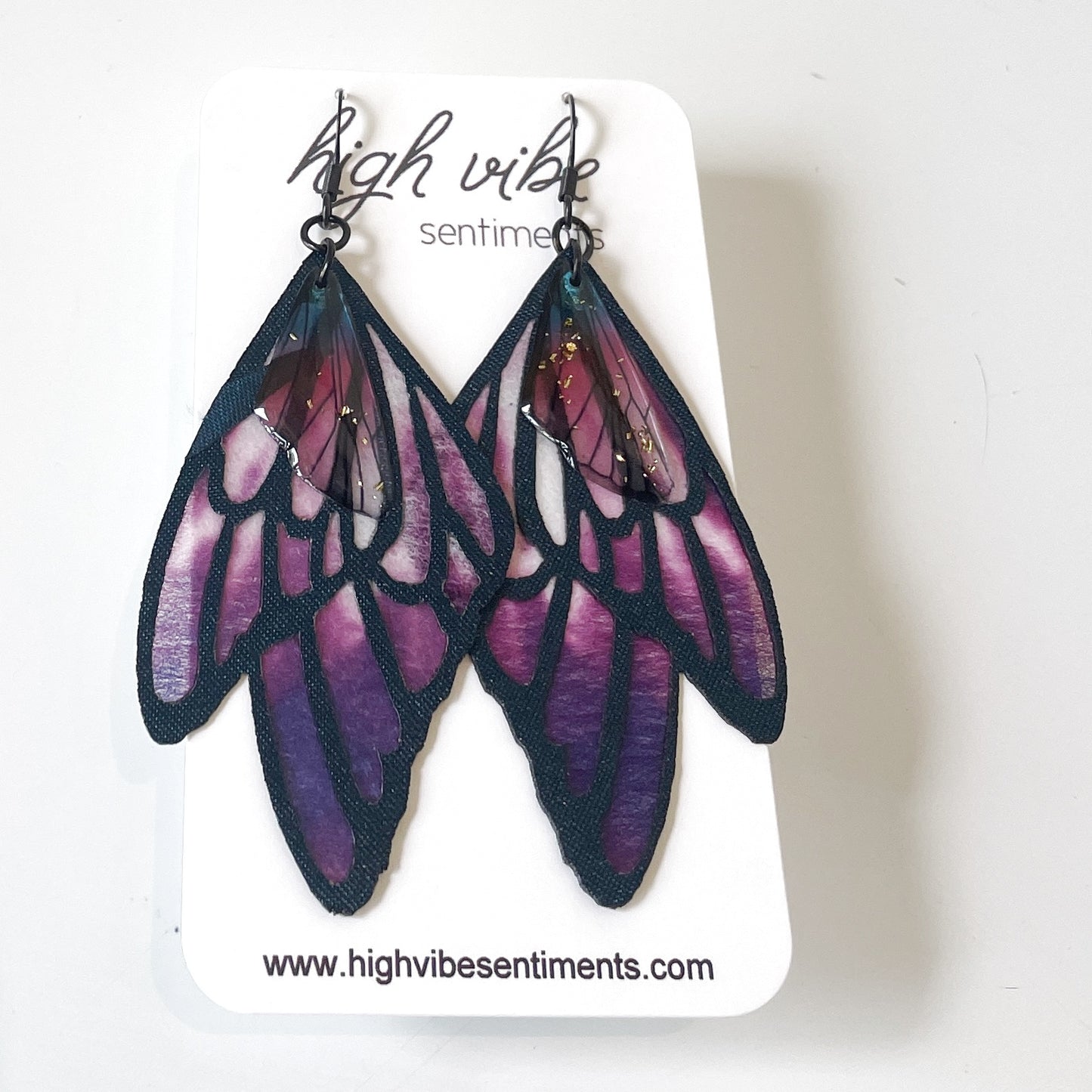 Dark Feminine Butterfly Dangles