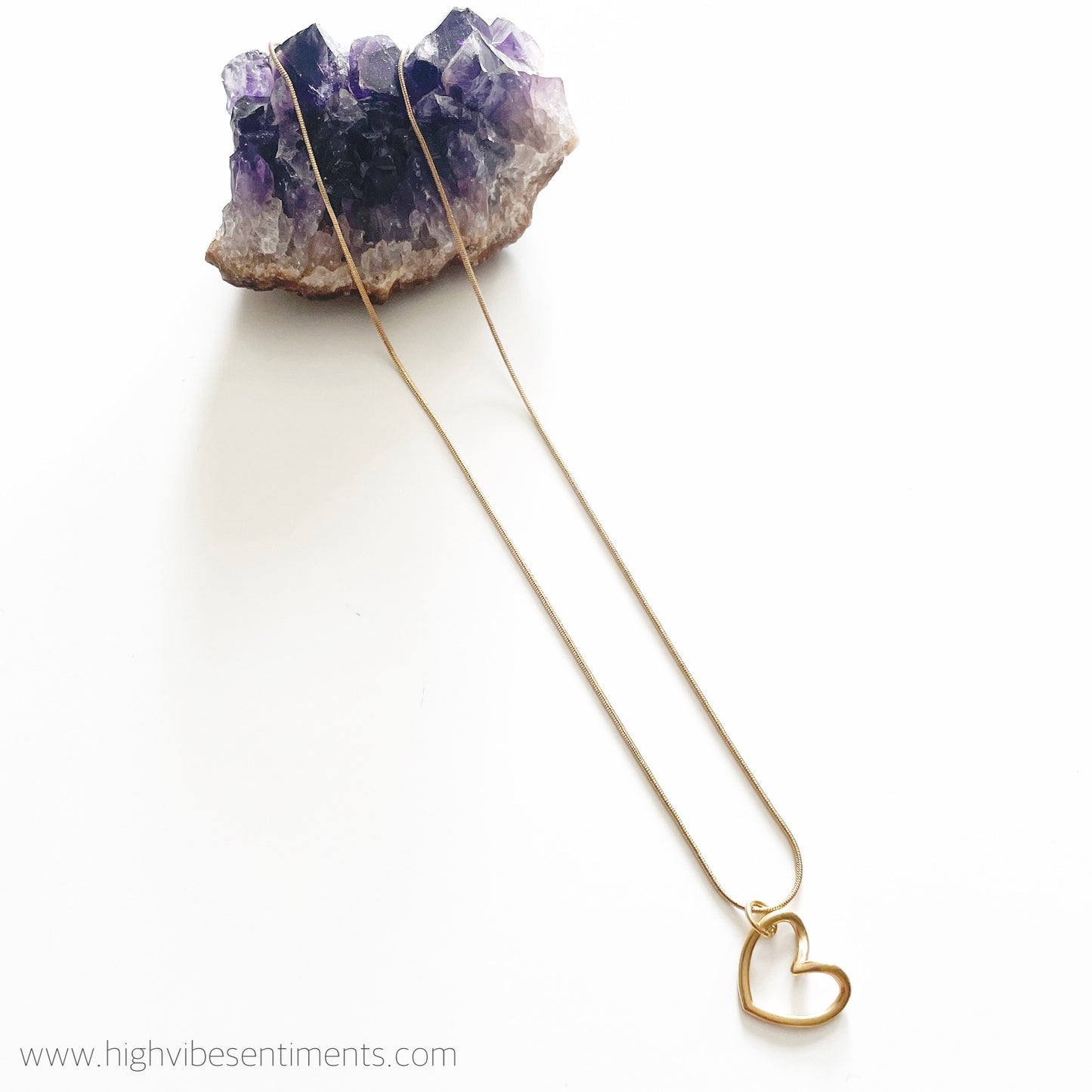 Sleek Open Heart Necklace