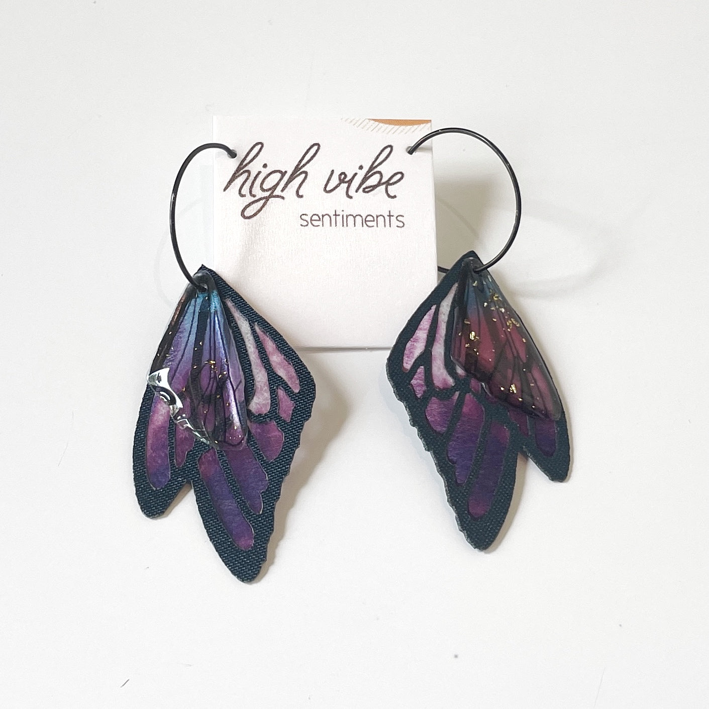 Dark Feminine Butterfly Dangles