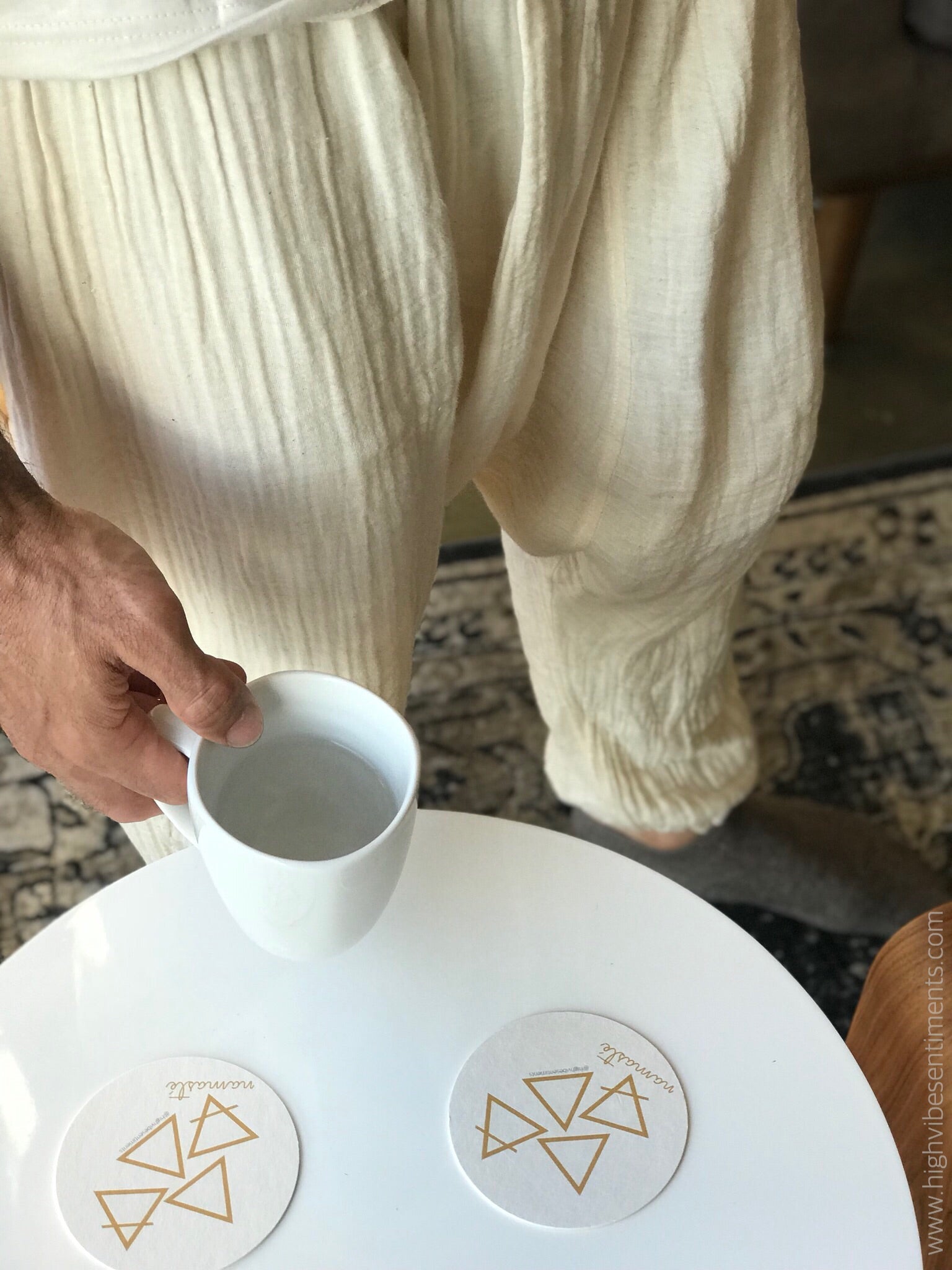 High Vibe Sentiments, Namaste Tea Coasters