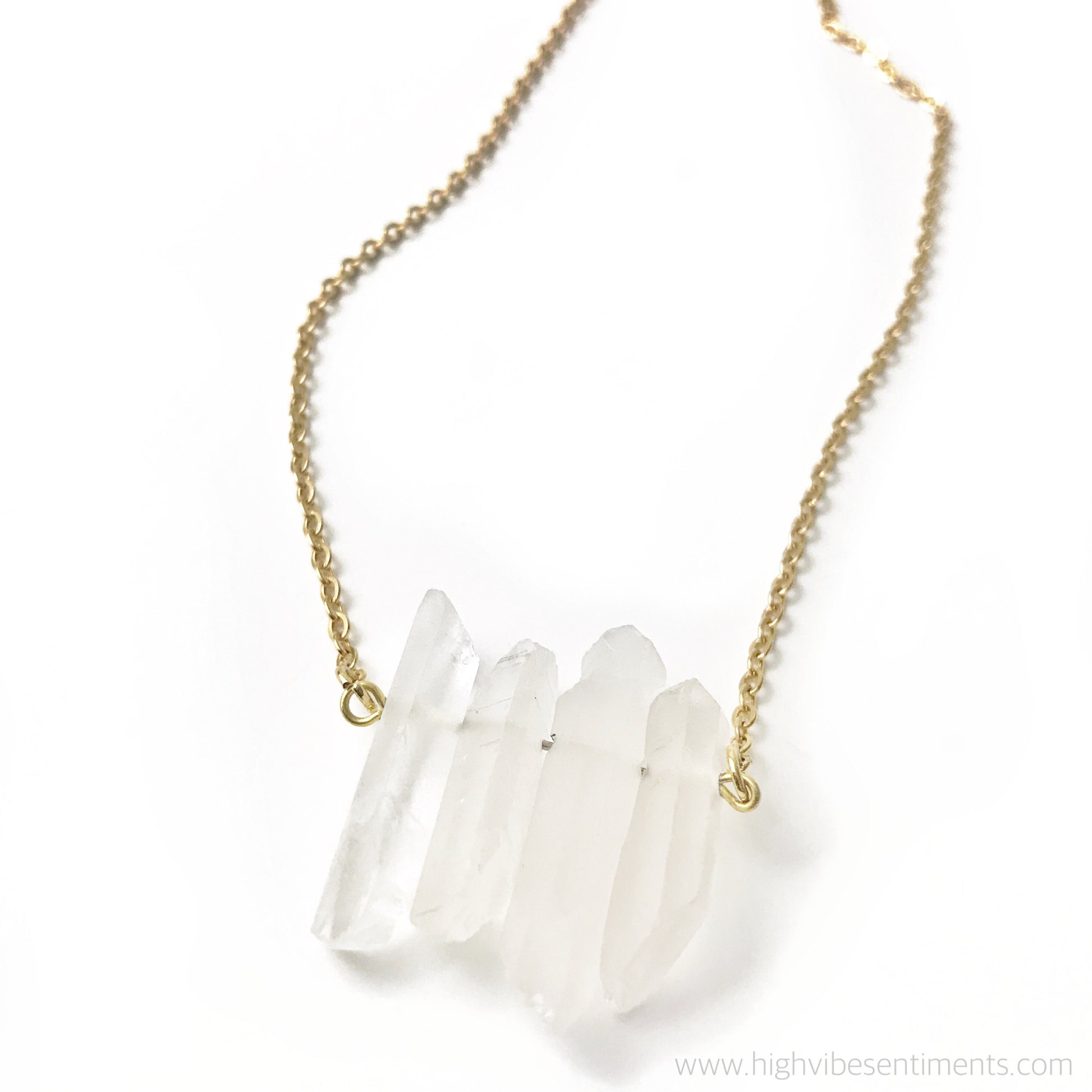 High Vibe Sentiments, 1111 Quartz necklace