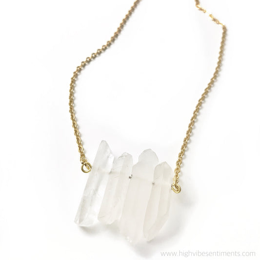 High Vibe Sentiments, 1111 Quartz necklace