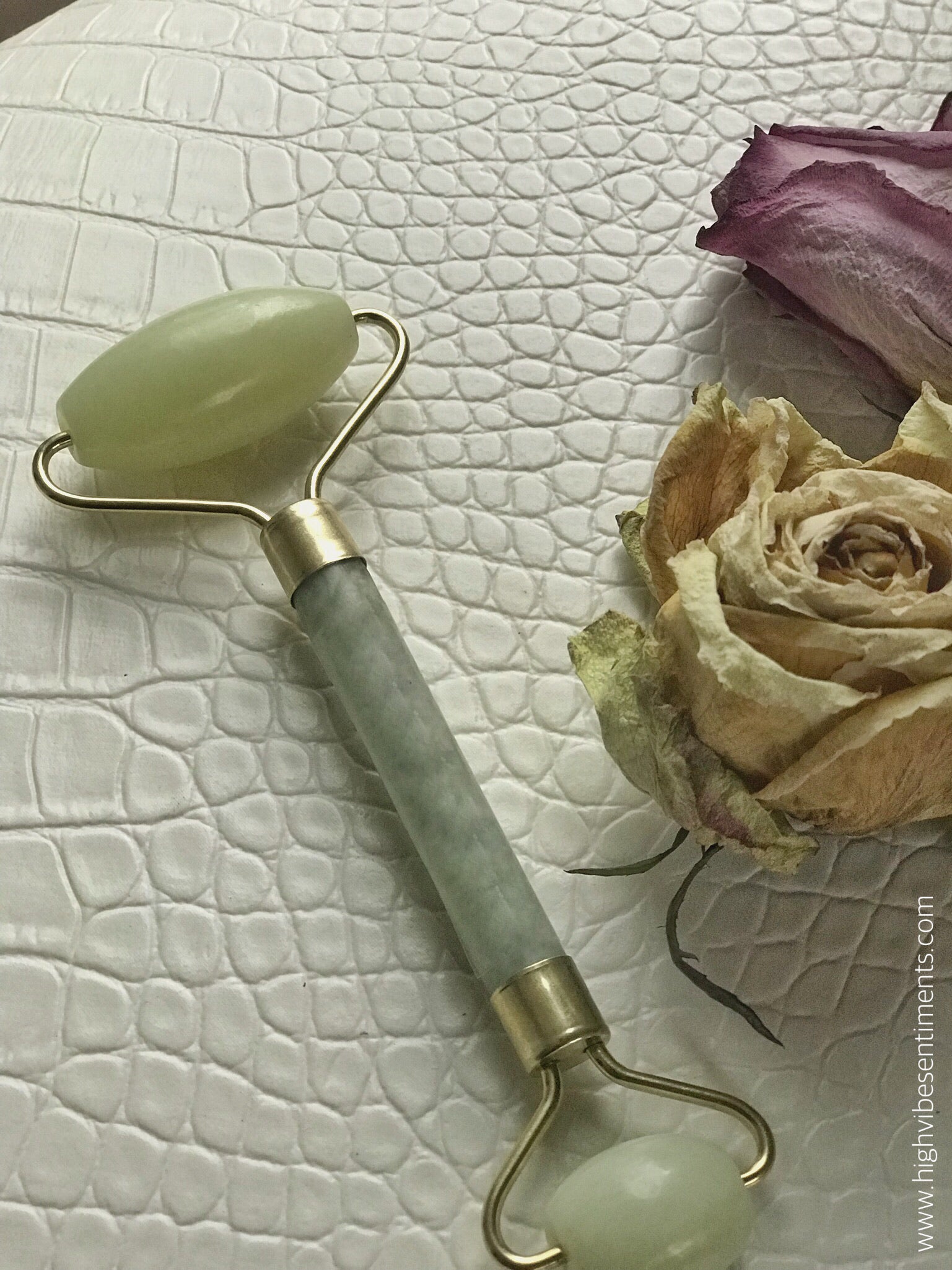 High Vibe Sentiments Jade Face Roller