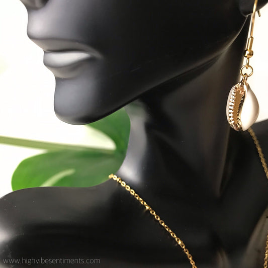 High Bibe Sentiments Cowrie Dangles