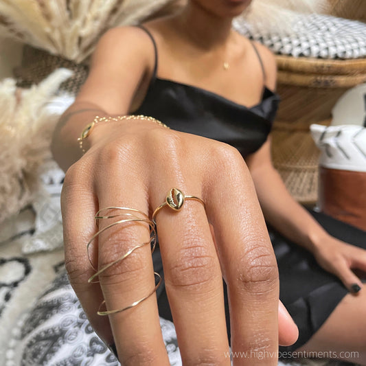 High Vibe Sentiments, Cowrie Ring