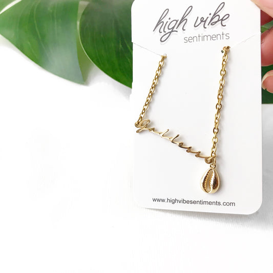 High Vibe Sentiments Goddess Lariat