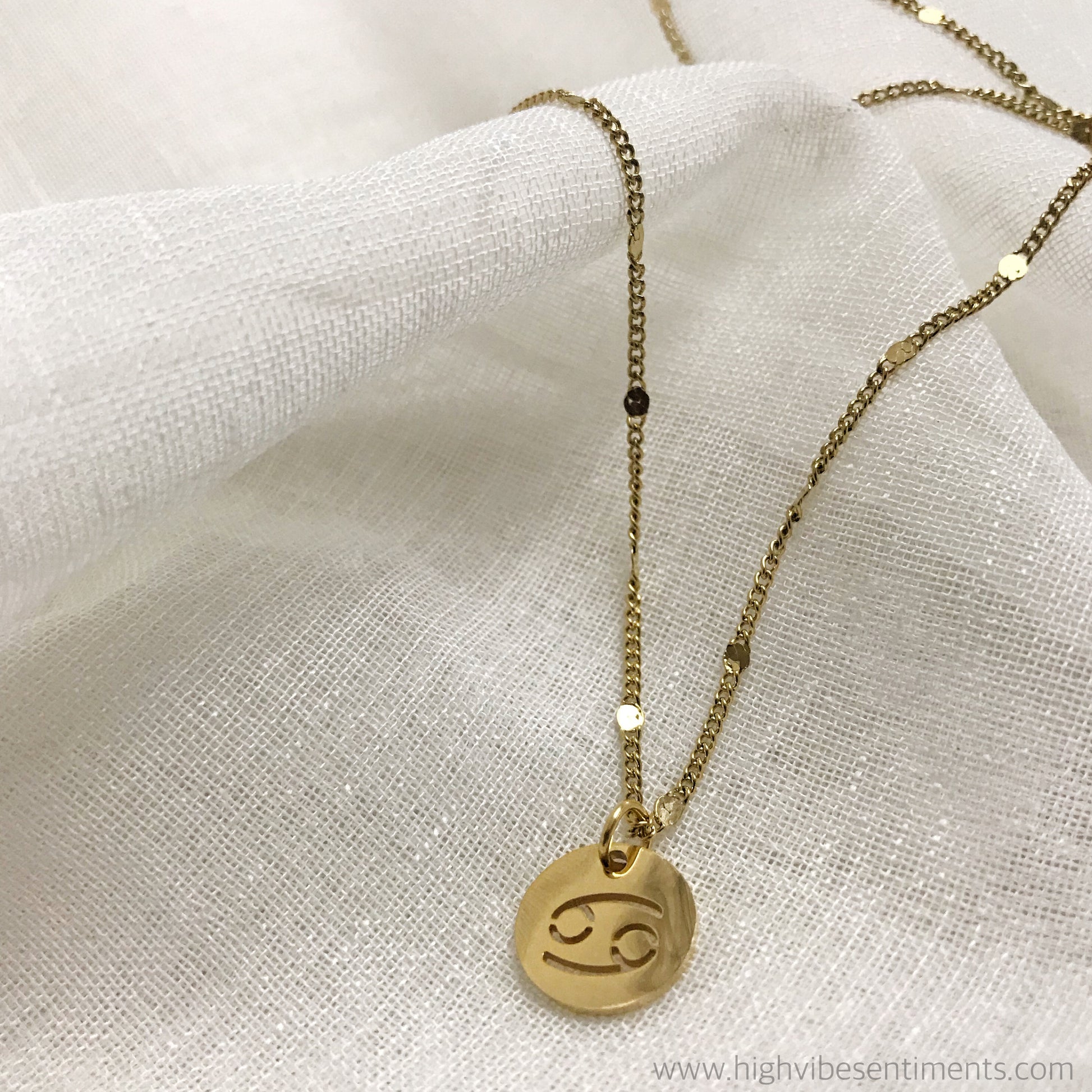 Vibe Sentiments Cancer Zodiac Choker