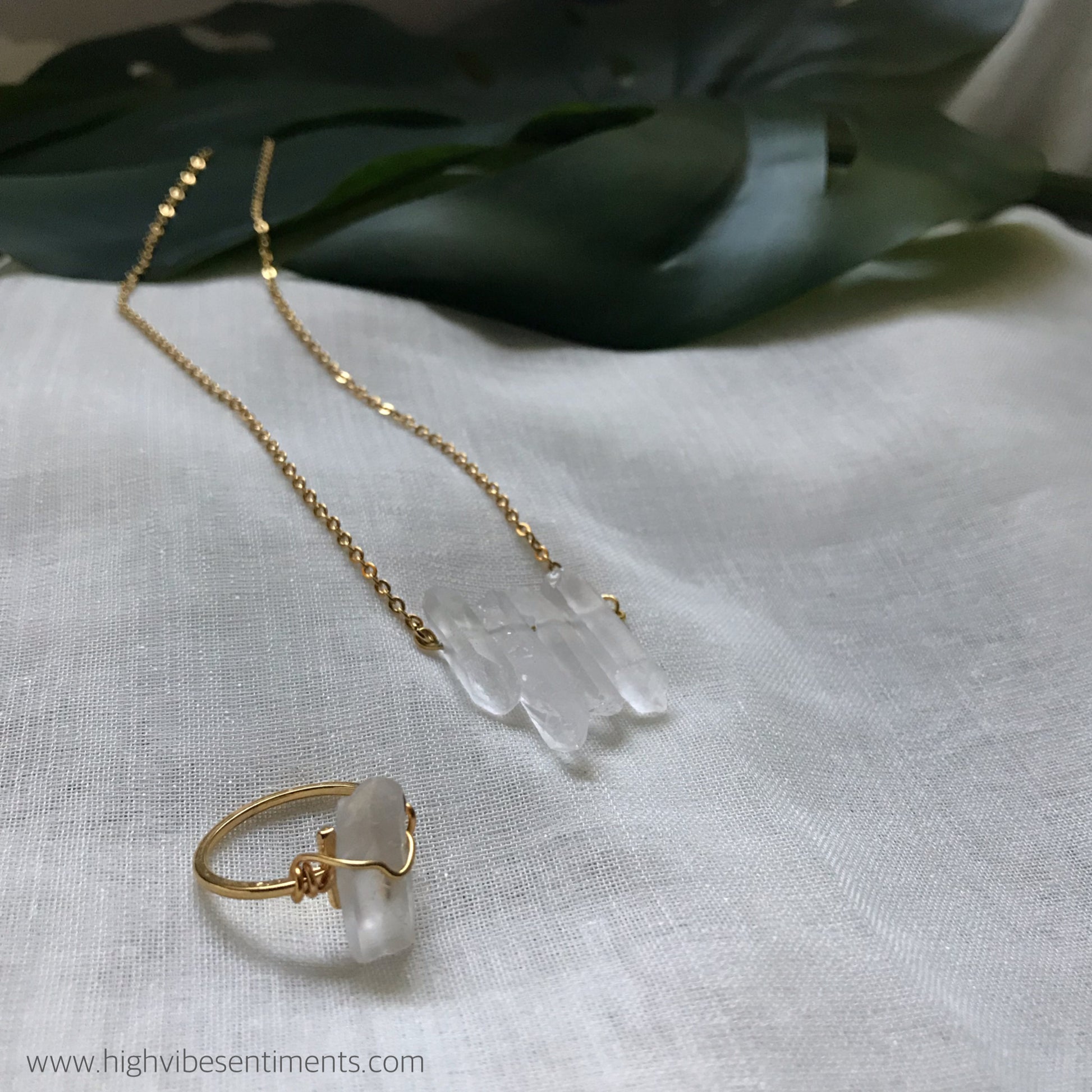 High Vibe Sentiments, 1111 Quartz necklace