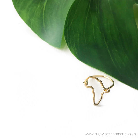 High Vibe Sentiments Africa Ring