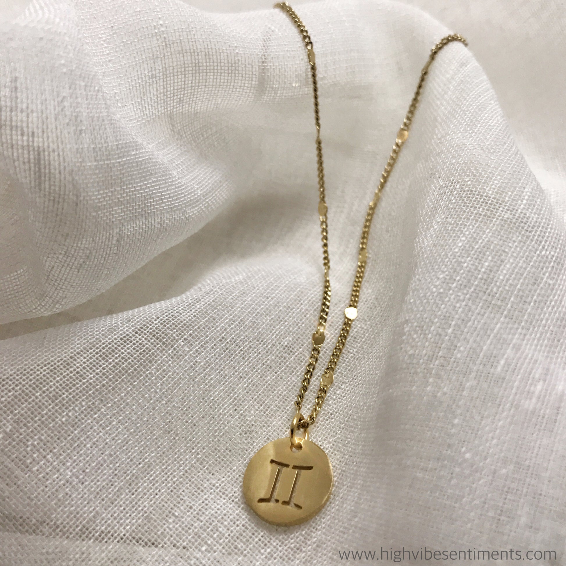 High Vibe Sentiments Gemini Zodiac Choker