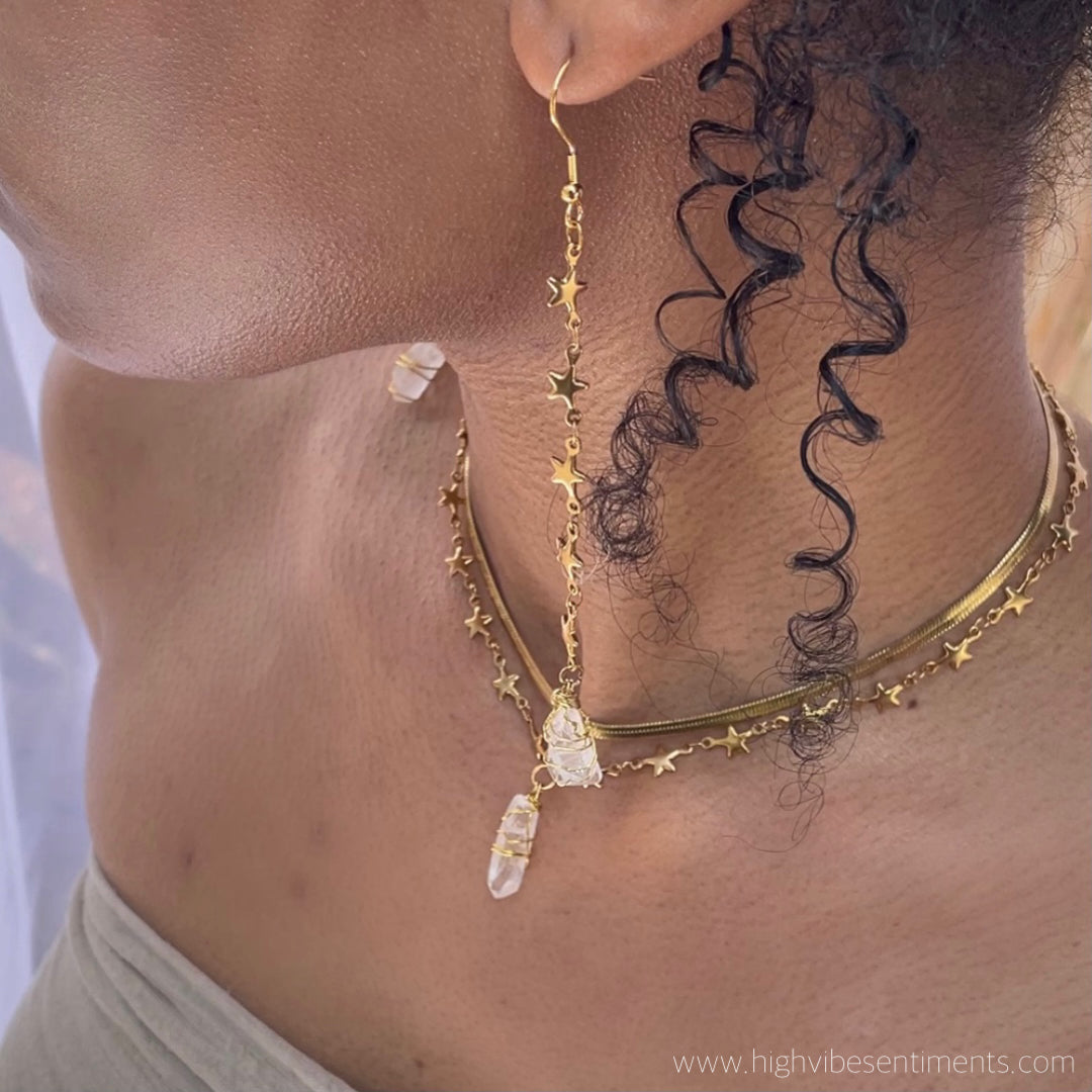 High Vibe Sentiments, Herringbone Accent Necklace 