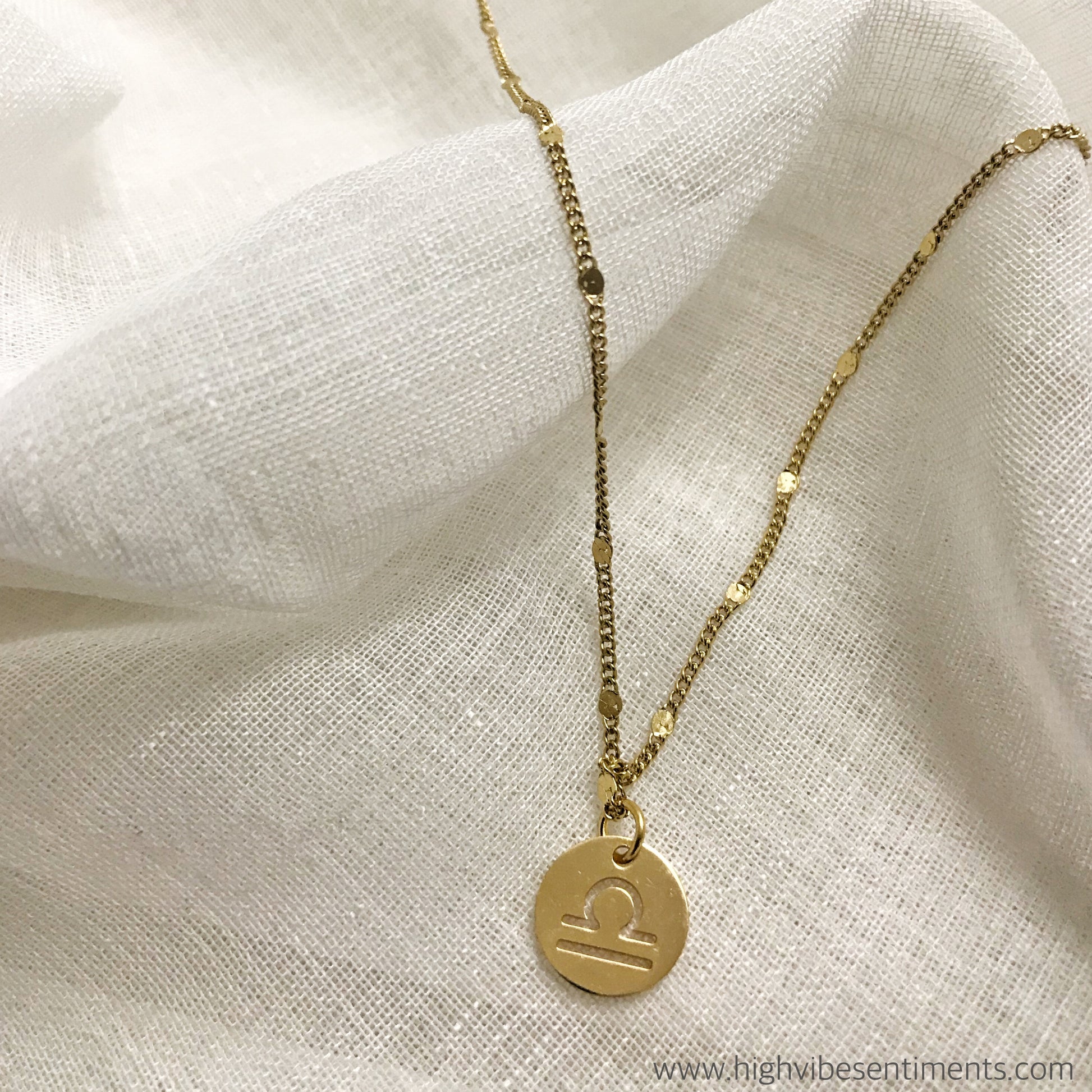 Vibe Sentiments Libra Zodiac Choker