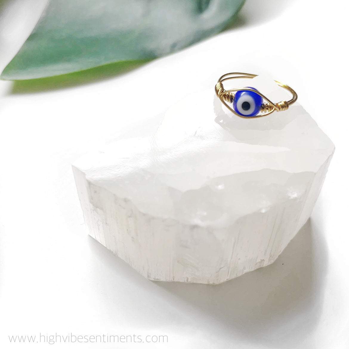 High Vibe Sentiments Evil Eye Ring