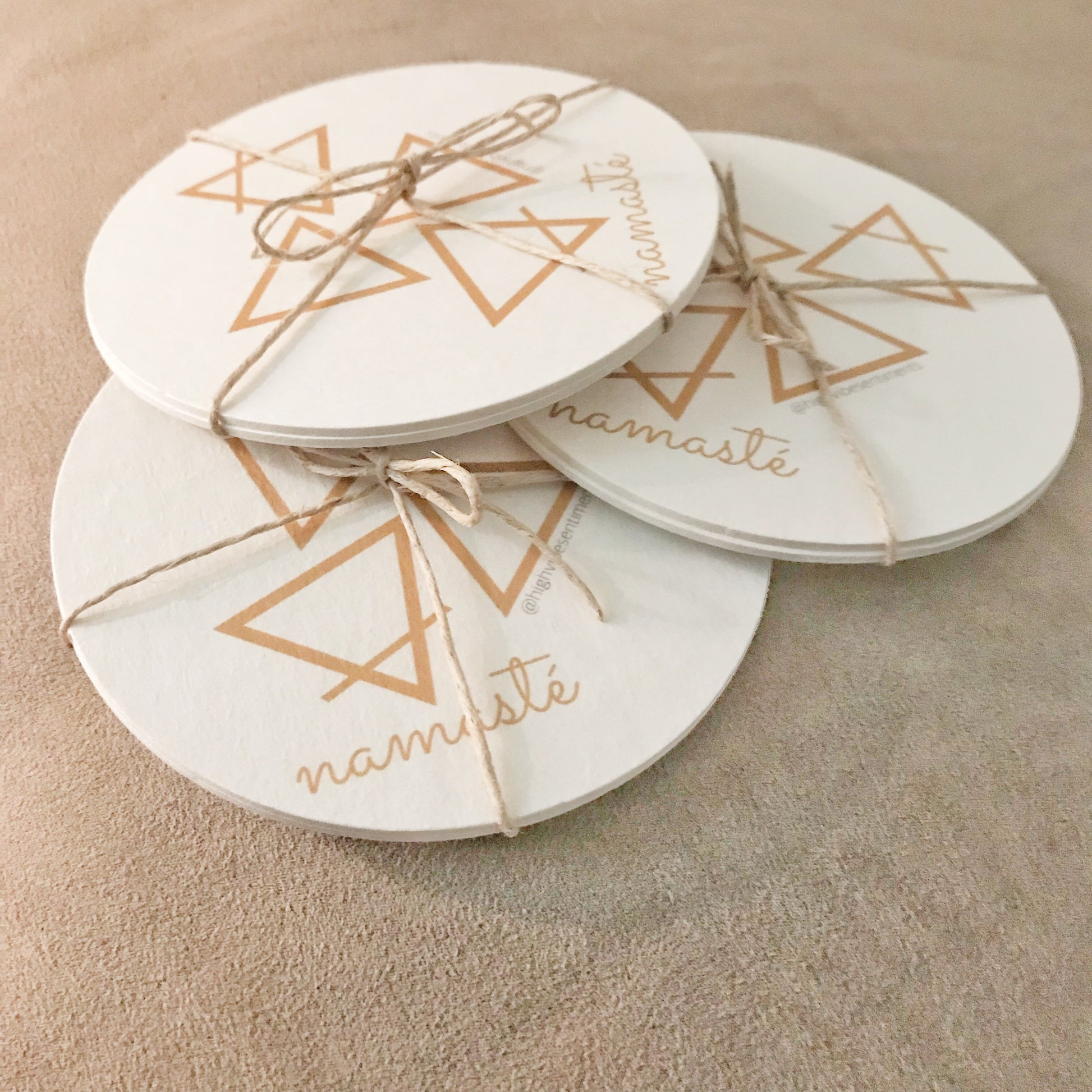 High Vibe Sentiments, Namaste Tea Coasters