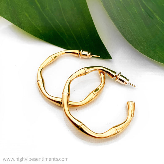 High Vibe Sentiments Bamboo Earrings