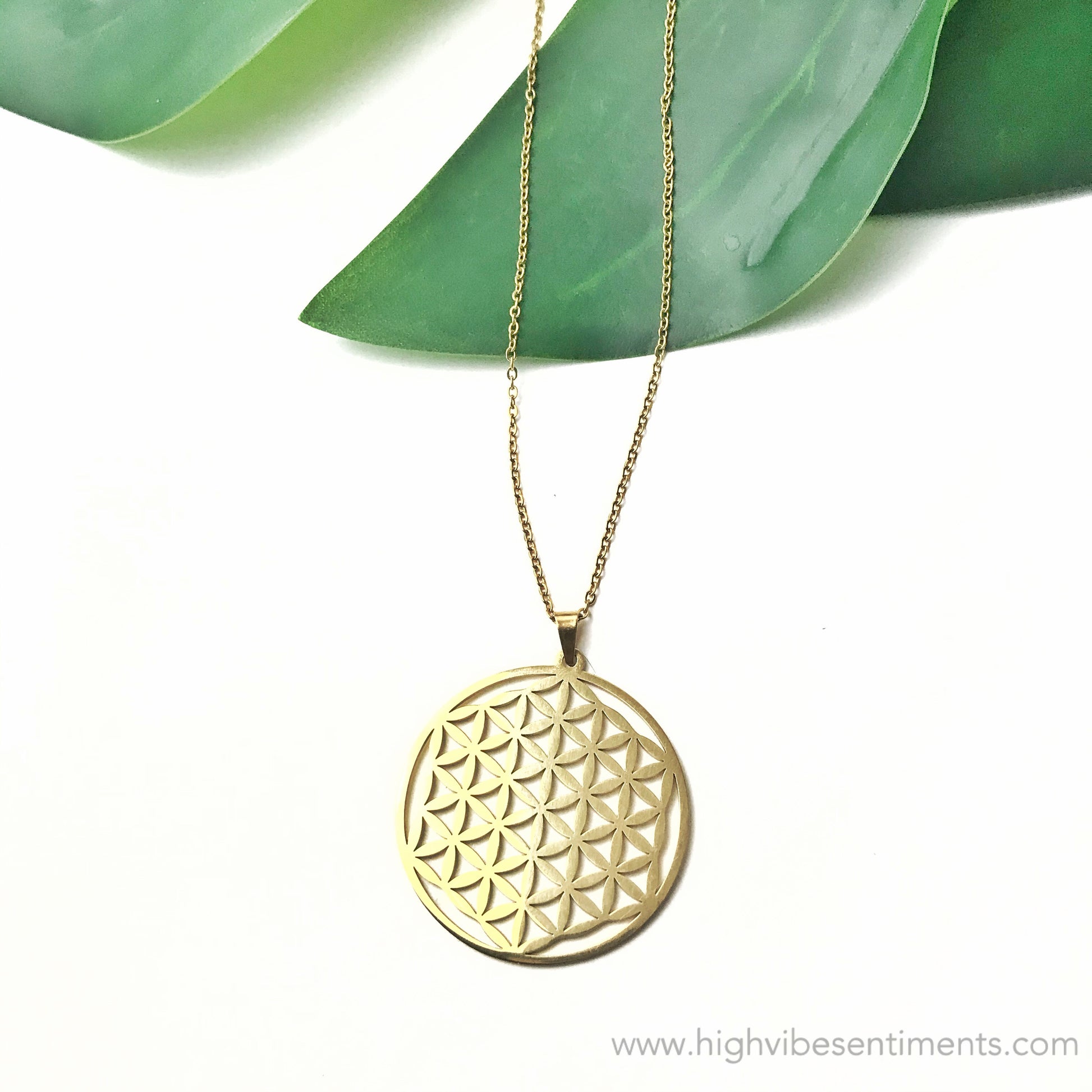High Vibe Sentiments, Flower Of Life Necklace