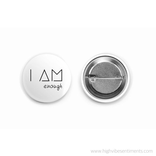High Vibe Sentiments affirmation button badge