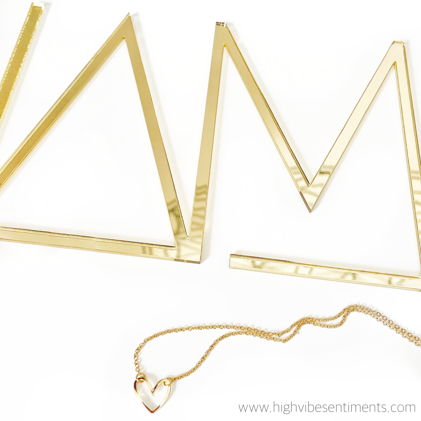 High Vibe Sentiments Open Heart Necklace