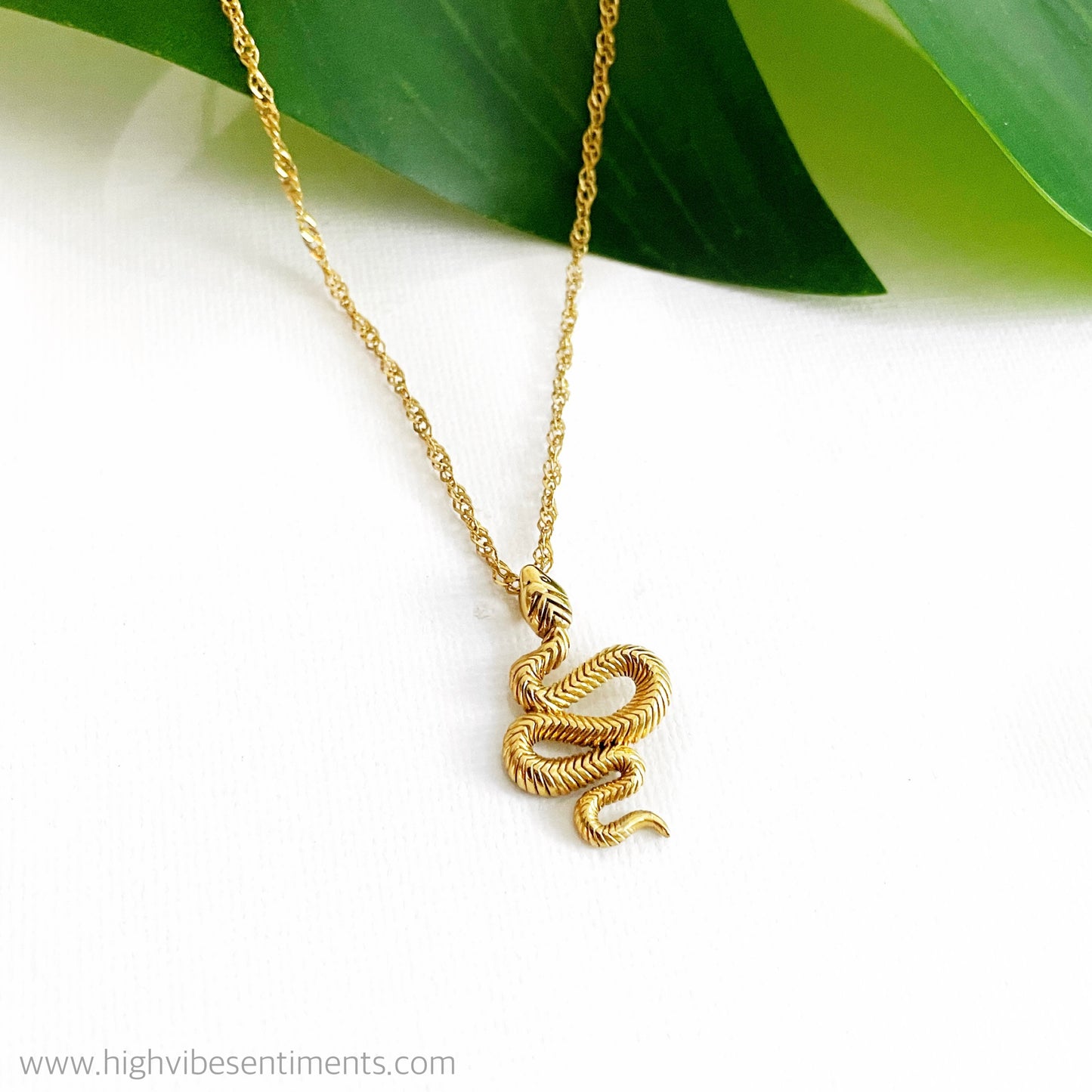 High Vibe Sentiments Kundalini Snake Necklace