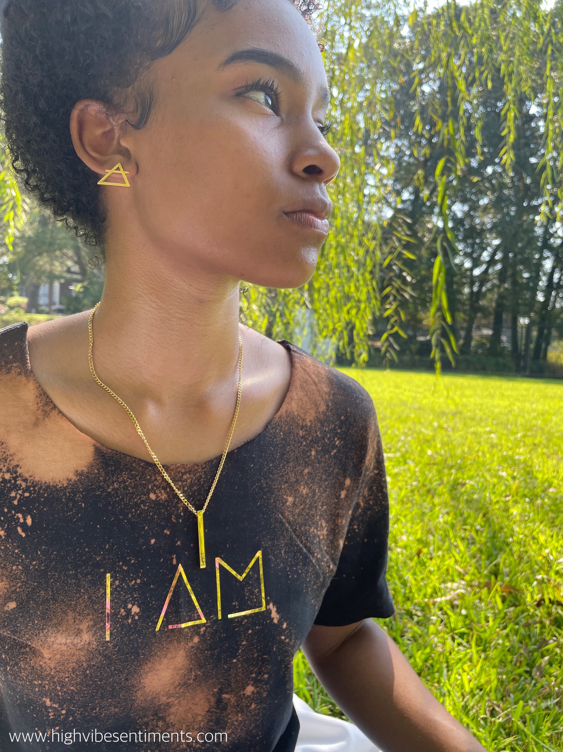 High Vibe Sentiments, Affirmation Bar Necklace