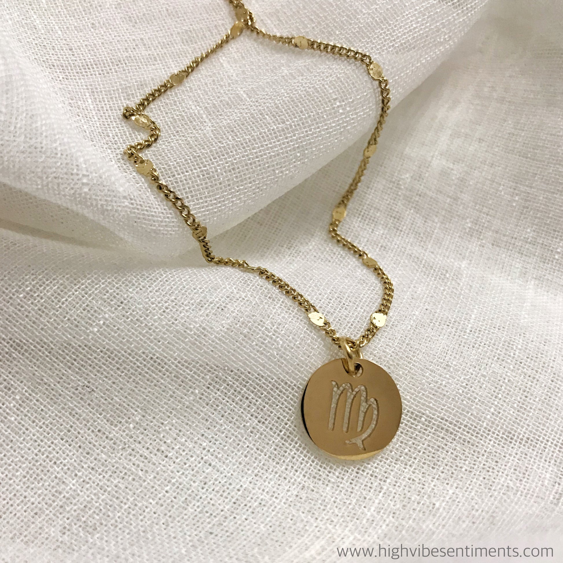Vibe Sentiments Virgo Zodiac Choker