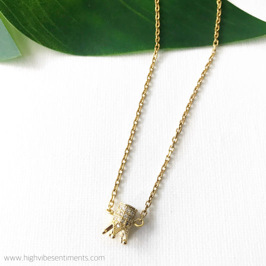 High Vibe Sentiments Goddess Crown Necklace