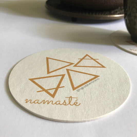High Vibe Sentiments, Namaste Tea Coasters