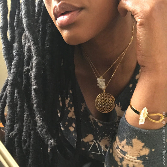 High Vibe Sentiments, Flower Of Life Necklace