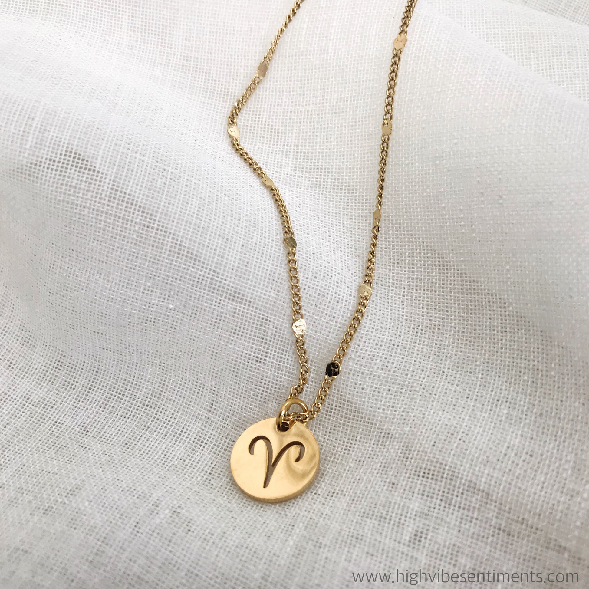 High Vibe Sentiments Aries Zodiac Choker
