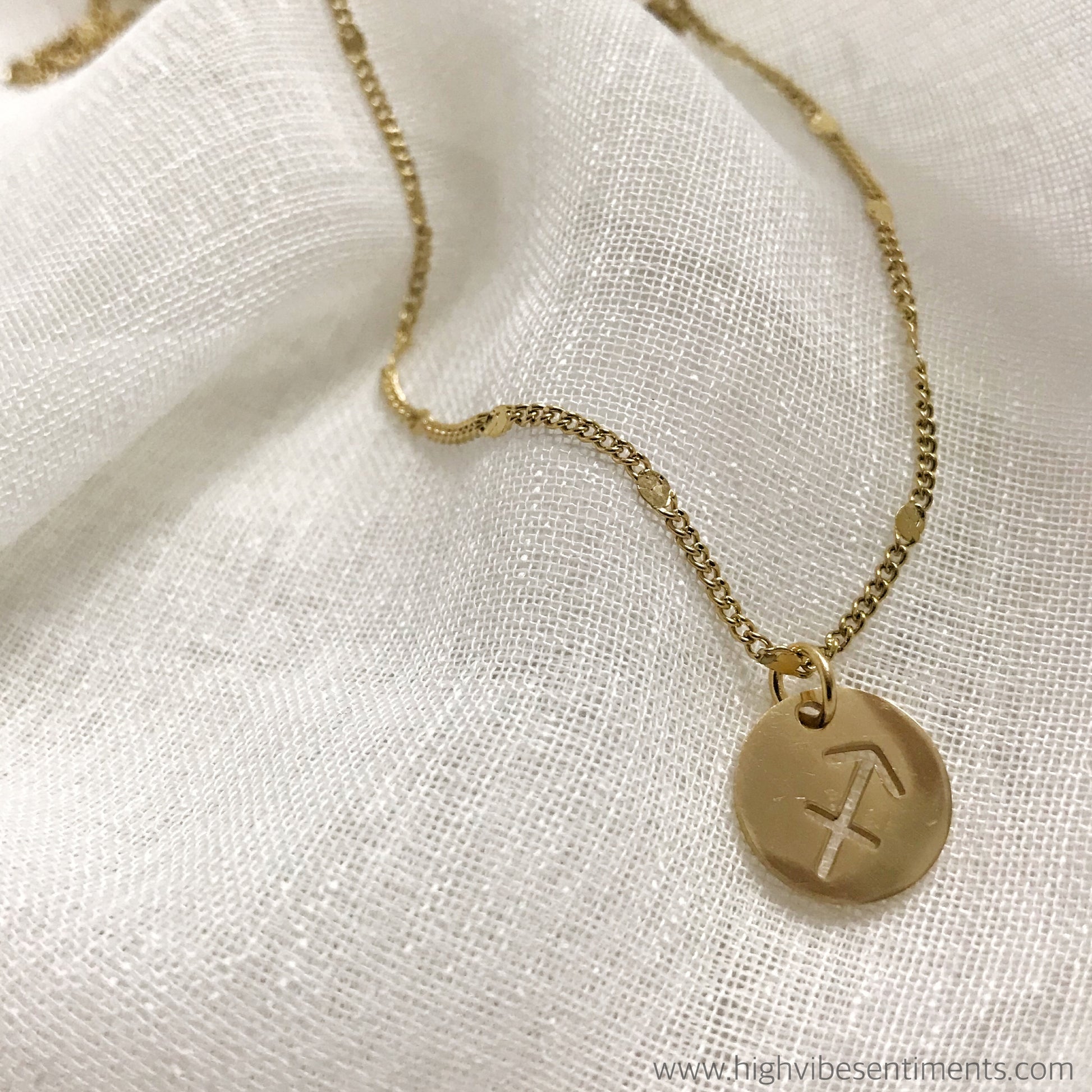 Vibe Sentiments Sagittarius Zodiac Choker