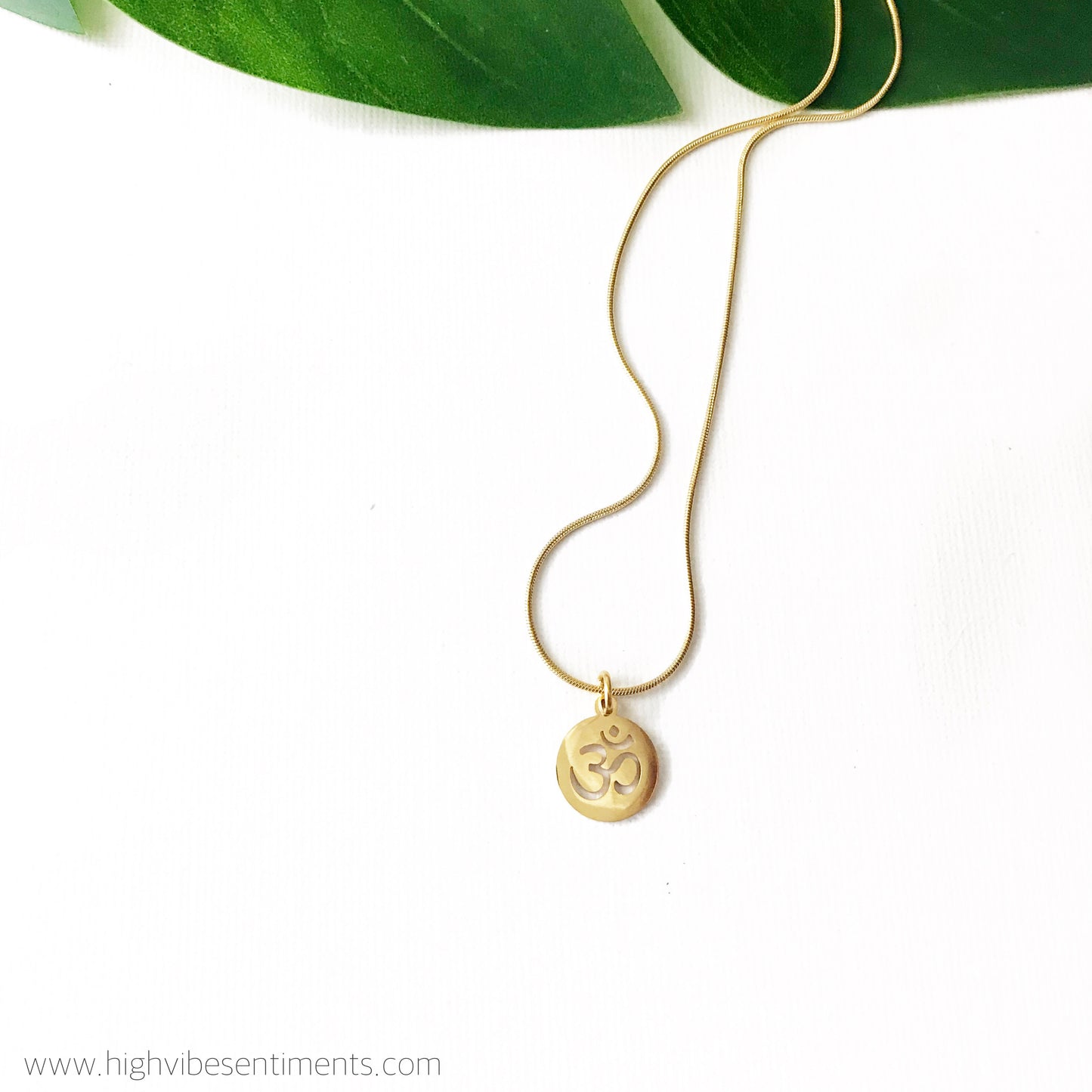 High Vibe Sentiments Elegant Everyday Om Necklace