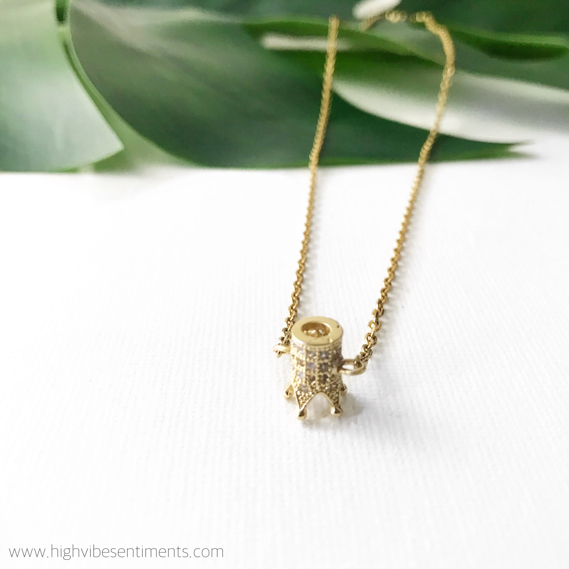 High Vibe Sentiments Goddess Crown Necklace