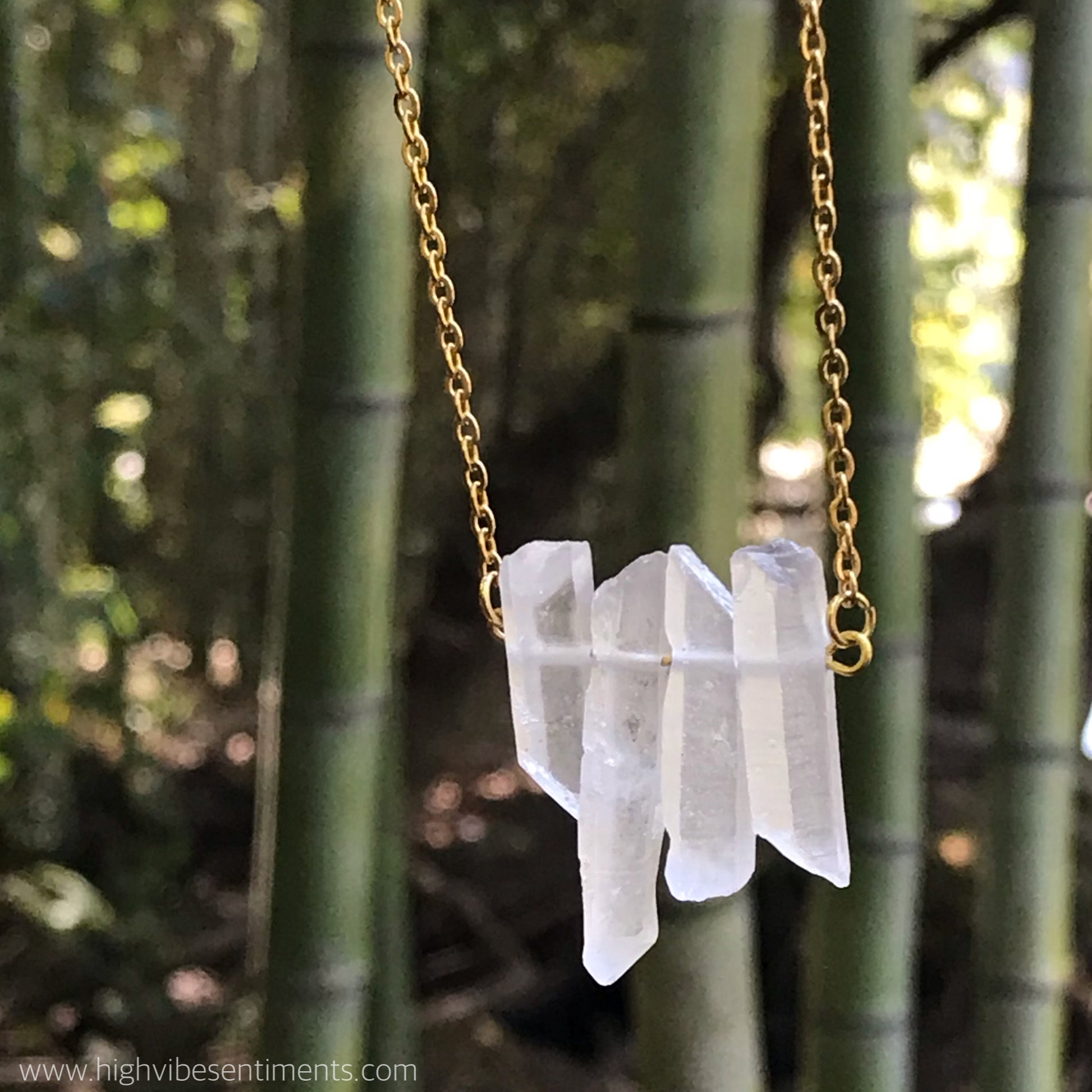 High Vibe Sentiments, 1111 Quartz necklace