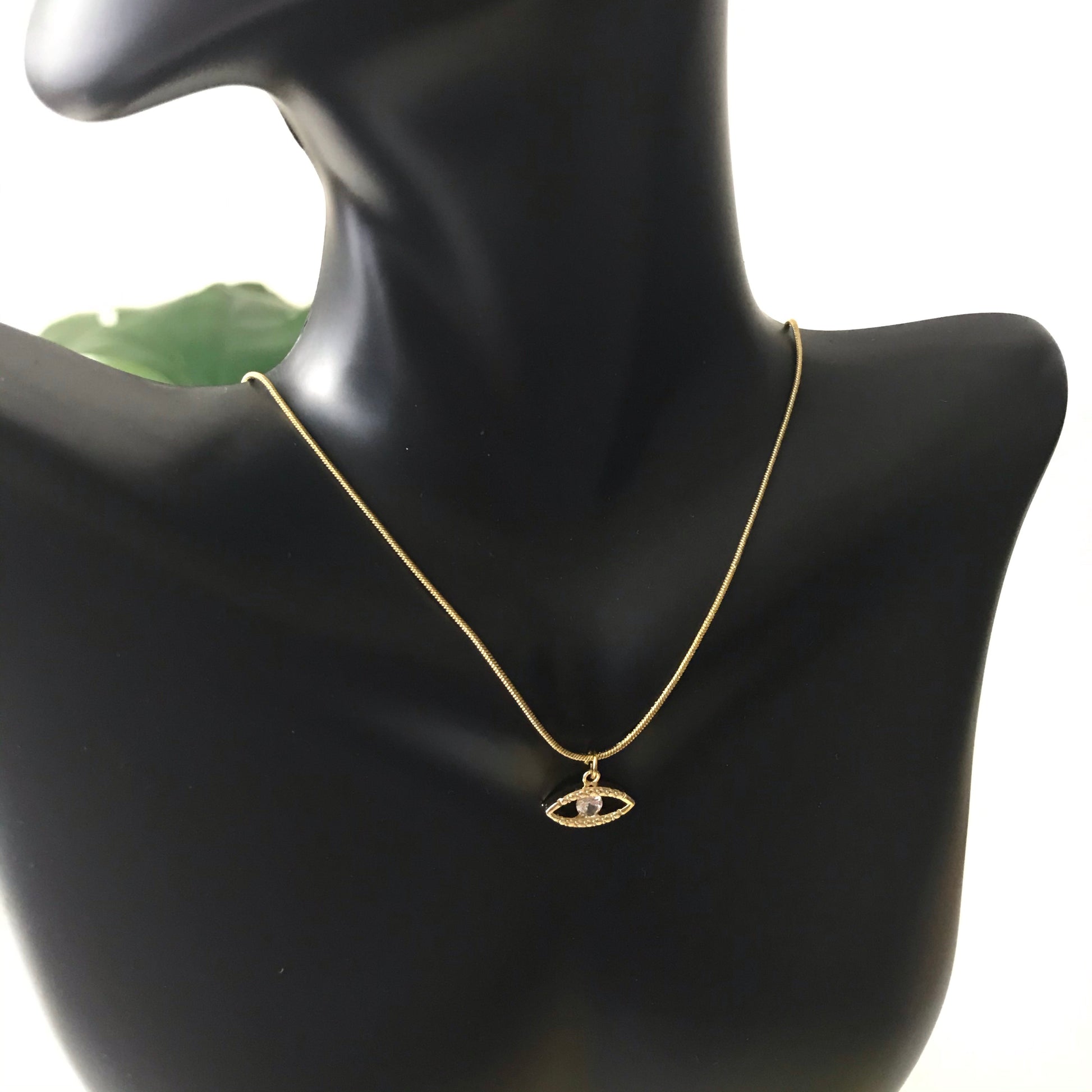 High Vibe Sentiments Elegant Everyday Evil Eye Necklace